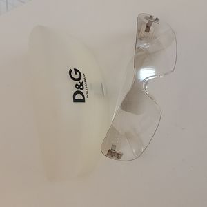 D&G clear sunglasses with slight tint